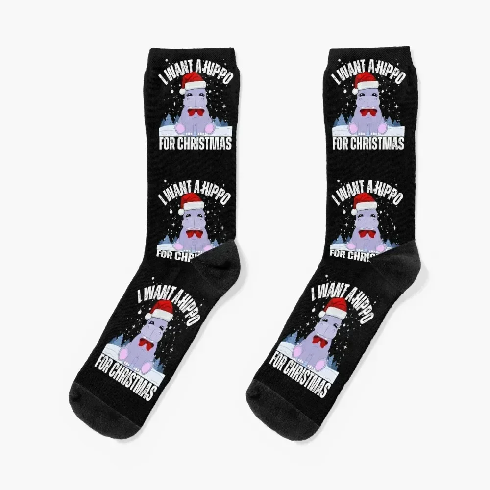

i want a hippopotamus for christmas Socks ankle Lots japanese fashion moving stockings Socks For Man Women's