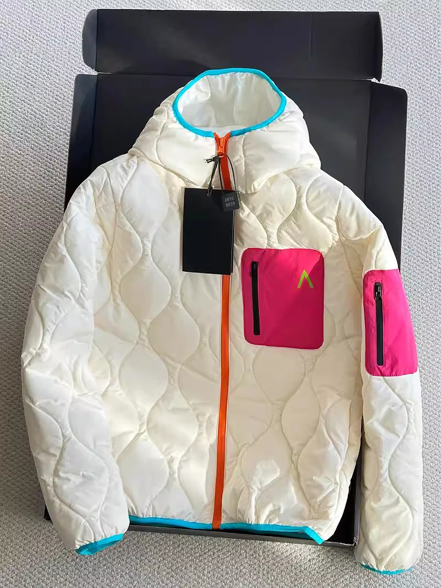 

Dopne Color Blo Hooded Cotton Jaet Men Women Lightweight Warm Outdoor Mountain Sports Coat Youth Stand Fit Long Sve