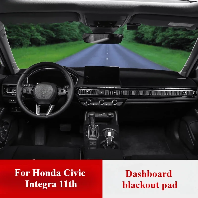 For Honda Civic Integra 11th Central Control Instrument Panel Light-proof Cushion Interior Decoration Accessories Modification