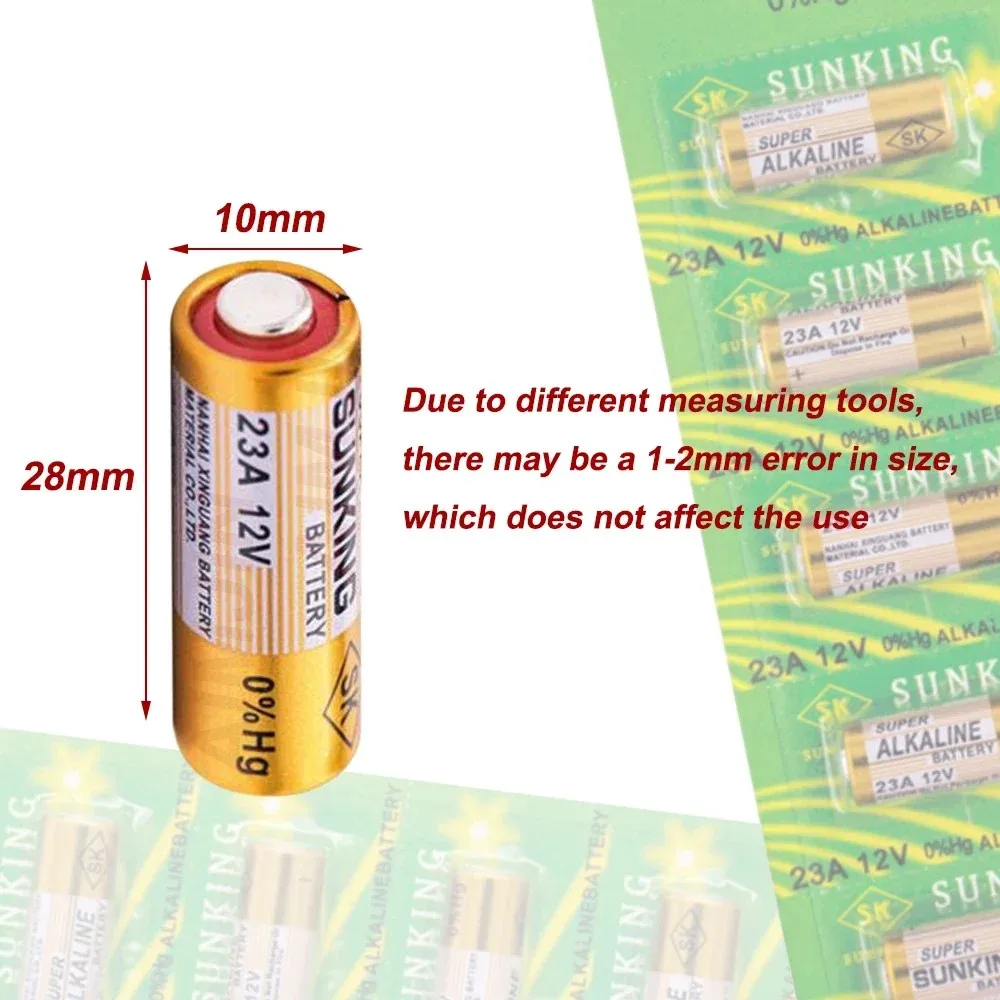 A23 23A 12V Alkaline Battery 23GA A23S E23A EL12 MN21 V23GA GP23A MS21 LRV08 For Doorbell Remote Control Electric Toy