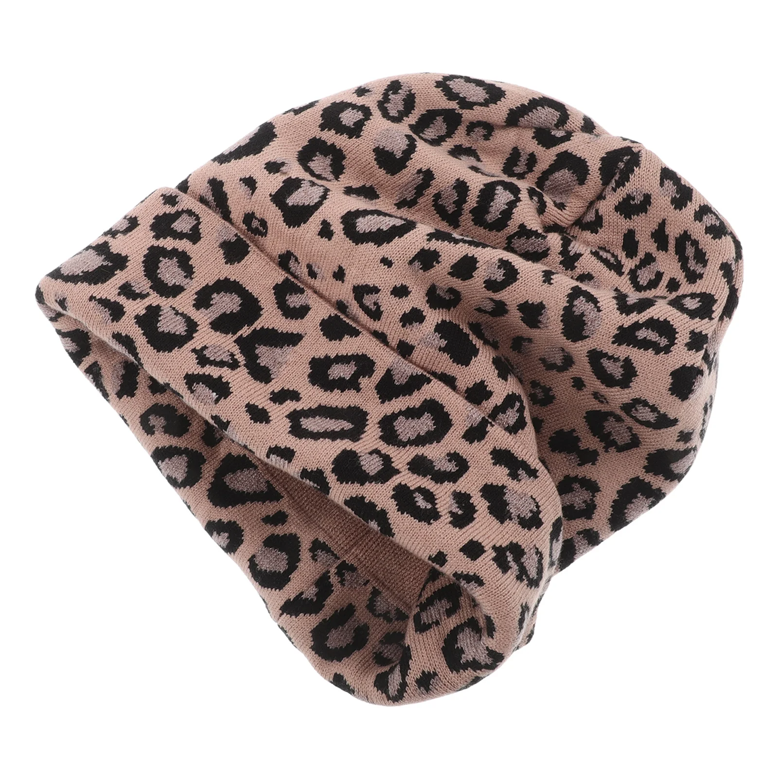 

Warm Khaki Wool Knitted Hat For Women Stretchy Winter Beanie Cap Autumn Cosy Fashion Chic Gift Festival Birthday