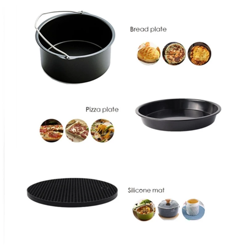 

6-8 Inch 12pcs High Quality Air Fryer Accessories For Gowise Cozyna and Secura Fit All 3.7 to 5.3QT