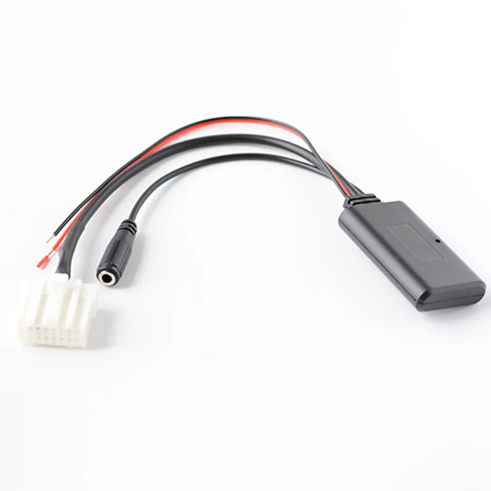 HD Sound Quality Car BT AUX Adapter Handsfree Calling Wide Voltage Input Wireless Music Transmission ABS Material Audio Receiver
