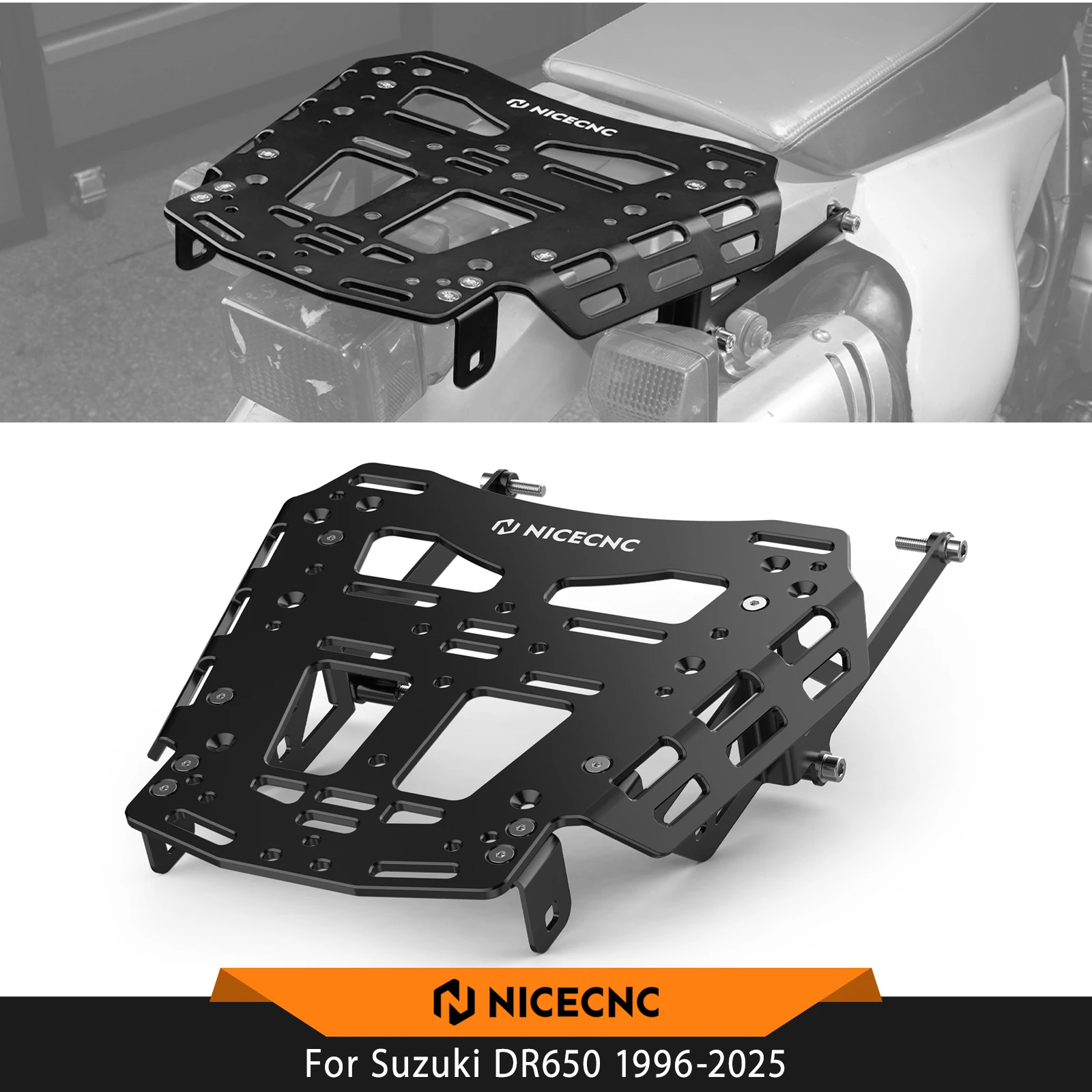 

For Suzuki DR650 1996-2025 2024 NICECNC Rear Luggage Rack DR650S DR650SE 2025 2024 2023 2022 2021 2020 2019 2018