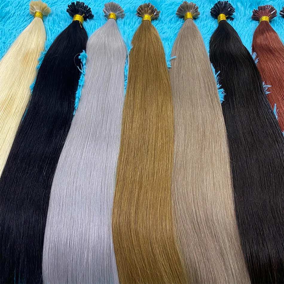 

V-образный кончик для наращивания человеческих волос Fusion Hair Шелковистые прямые предварительно склеенные V-образные кератиновые волосы Вьетнамские волосы Remy для салона 18-30 дюймов