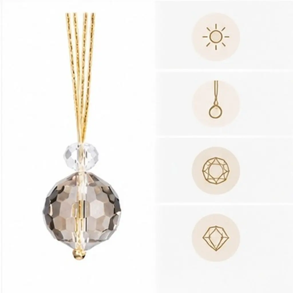 1Set Hanging Crystal Balls Sun Catcher Prisms Colored Rainbow Light Reflections Indoor Window Ceiling Pendant Decor