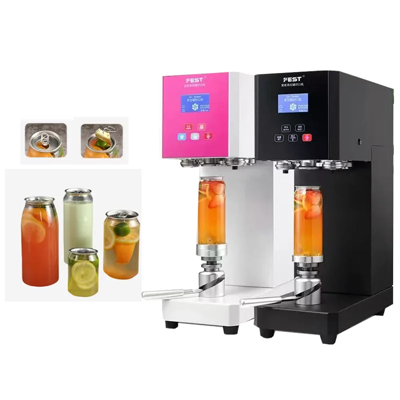 

220 В/110 В машина для запечатывания банок, чай с молоком, полуавтоматическая коммерческая пластиковая машина для запечатывания банок для напитков 55 мм