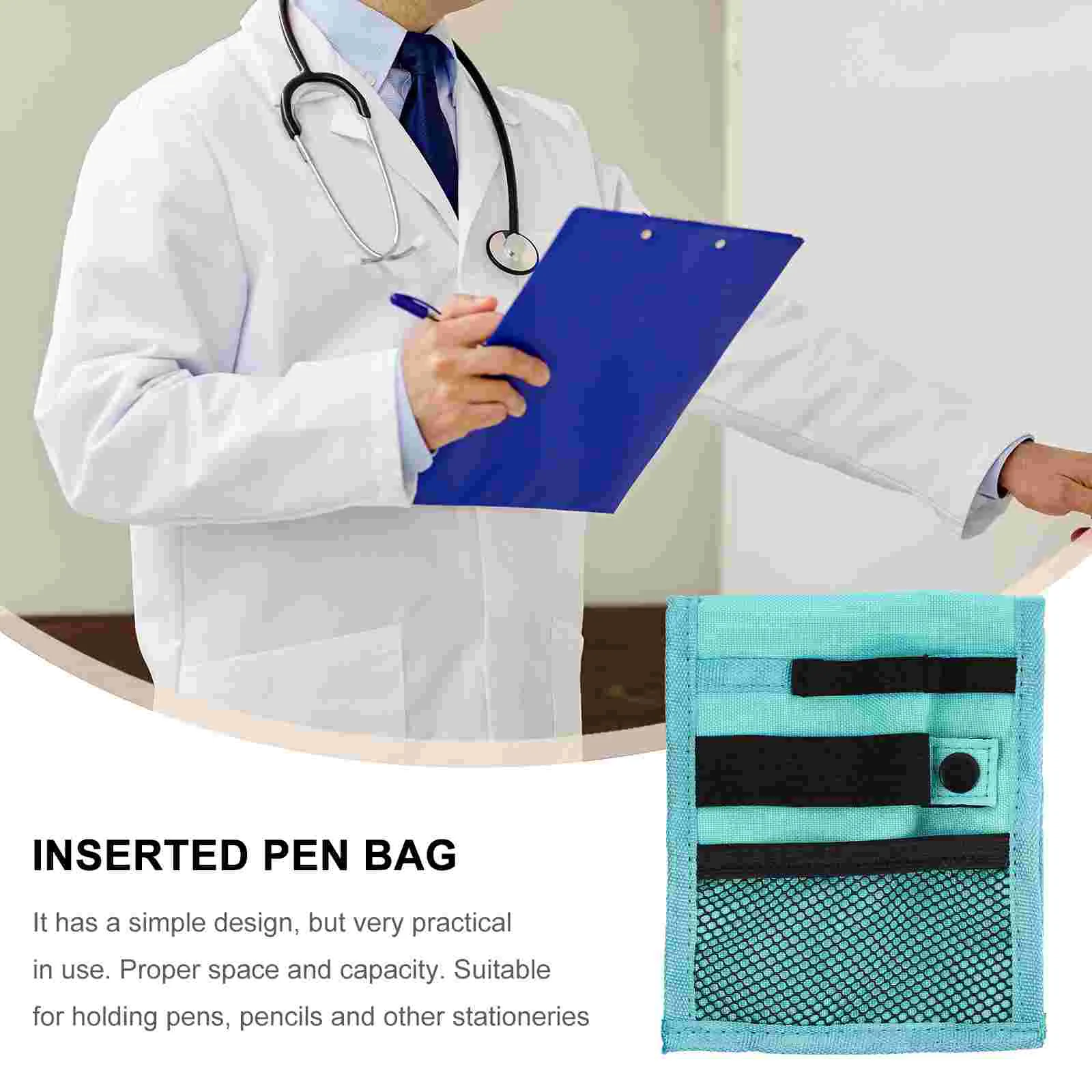 Doctor Breast Pocket Fall-proof Pen Pouch Storage Bag Protector Oxford Cloth Office