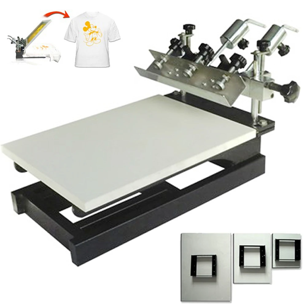 1 color 1 sttion  flat surface  silk screen printing machine Micro-Adjustable Screen Printing Machine