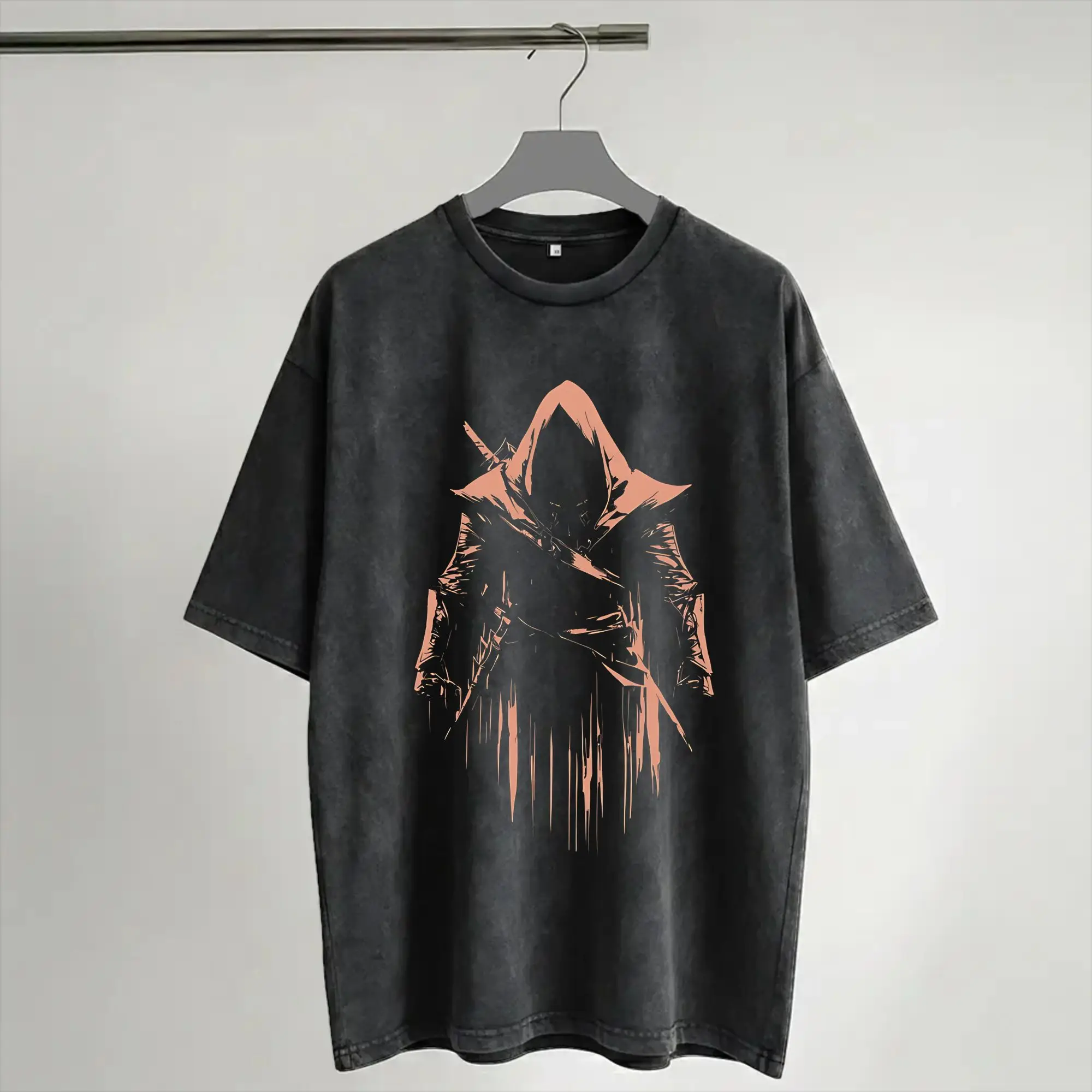 Assassines Creed Requiescat In Pace  Washed T Shirts Streetwear Hip Hop Vintage T-Shirts  Tees for Men Women Short Sleeve
