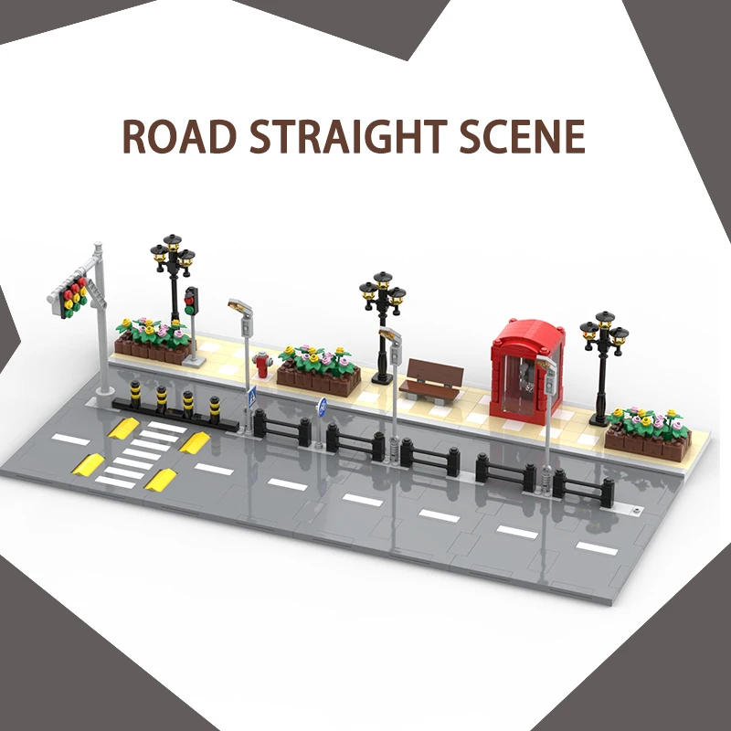 CITY Street View Mocks montaje de bloques de construcción arquitectura carretera calle peatonal puente DIY Compatible Set regalo