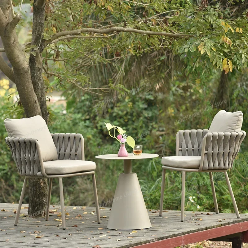 

Alumnium Balcony Garden Furniture Set Outdoor Waterproof Lounge Yard Garden Furniture Set Adult Patio Muebles Terraza Decoration