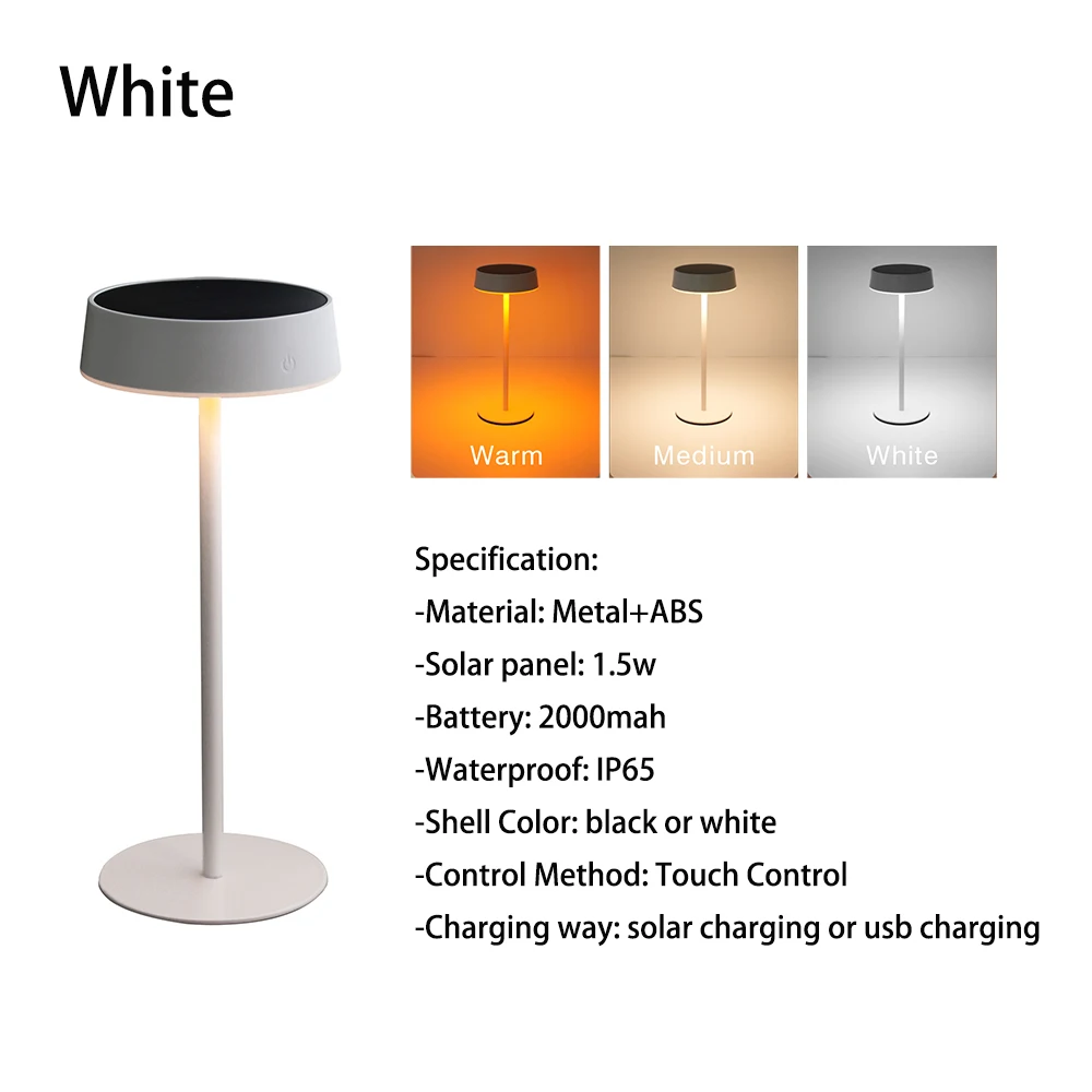 KFV LED Bureaulamp Solar Light Tafellamp Slaapkamer Camping Twee Oplaadmogelijkheden 3 Kleurtemperaturen Waterdichte LED Bureaulampen oplaadbare tafellamp desk lamp table lamp лампа настольная