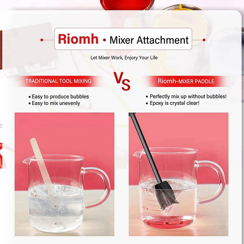 AOAO-16 قطعة من مرفق خلاط الإيبوكسي للحفر والطلاء القابل لإعادة الاستخدام ومجداف خلاط الراتنج لخلط راتنجات الايبوكسي والطلاء والطلاء السيراميكي #3