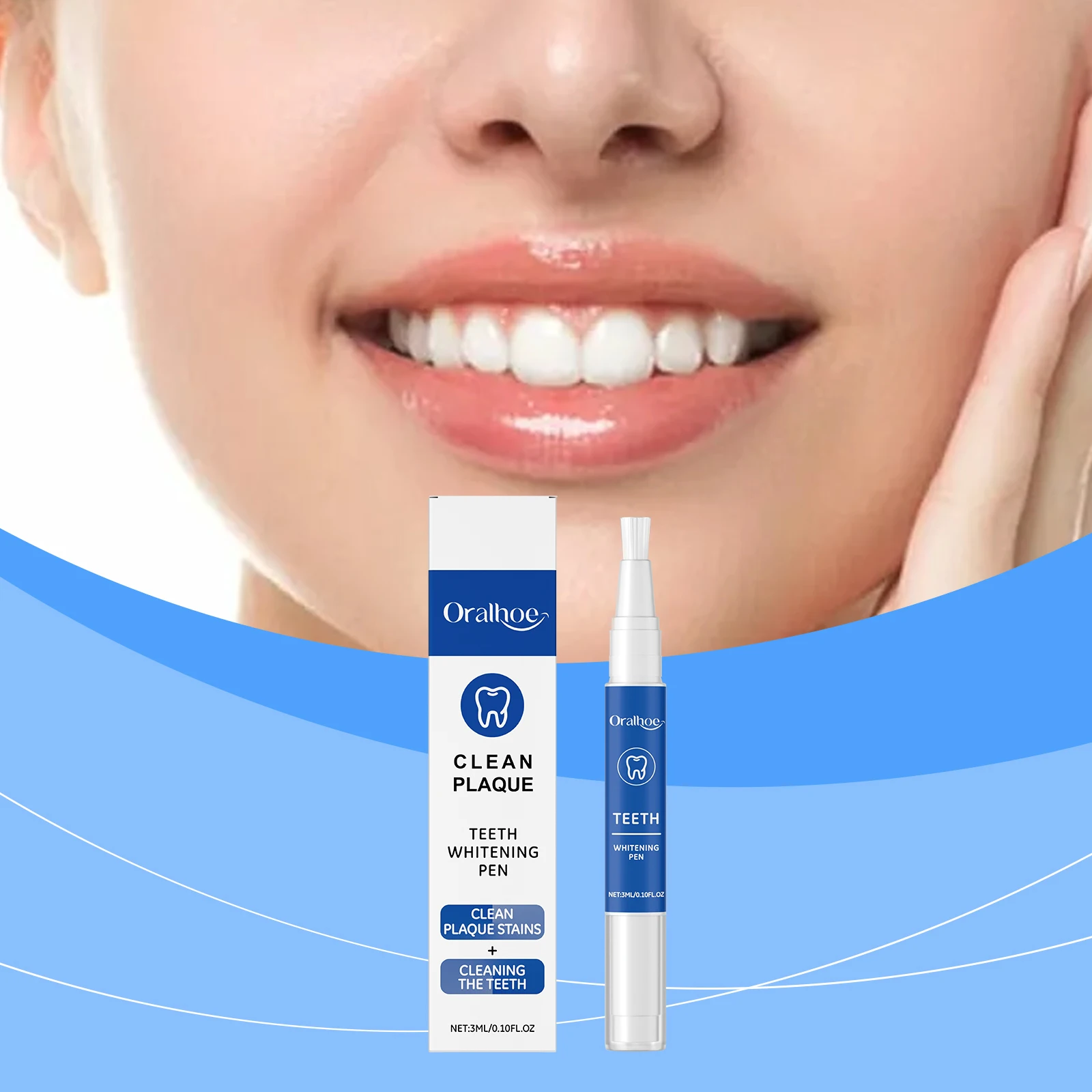 

Daily Teeth Whitening Care Pen - Aids Cleaning Stains & Tartar, Supports Natural Brightness, Helps Reduce Plaque & Protect Teeth