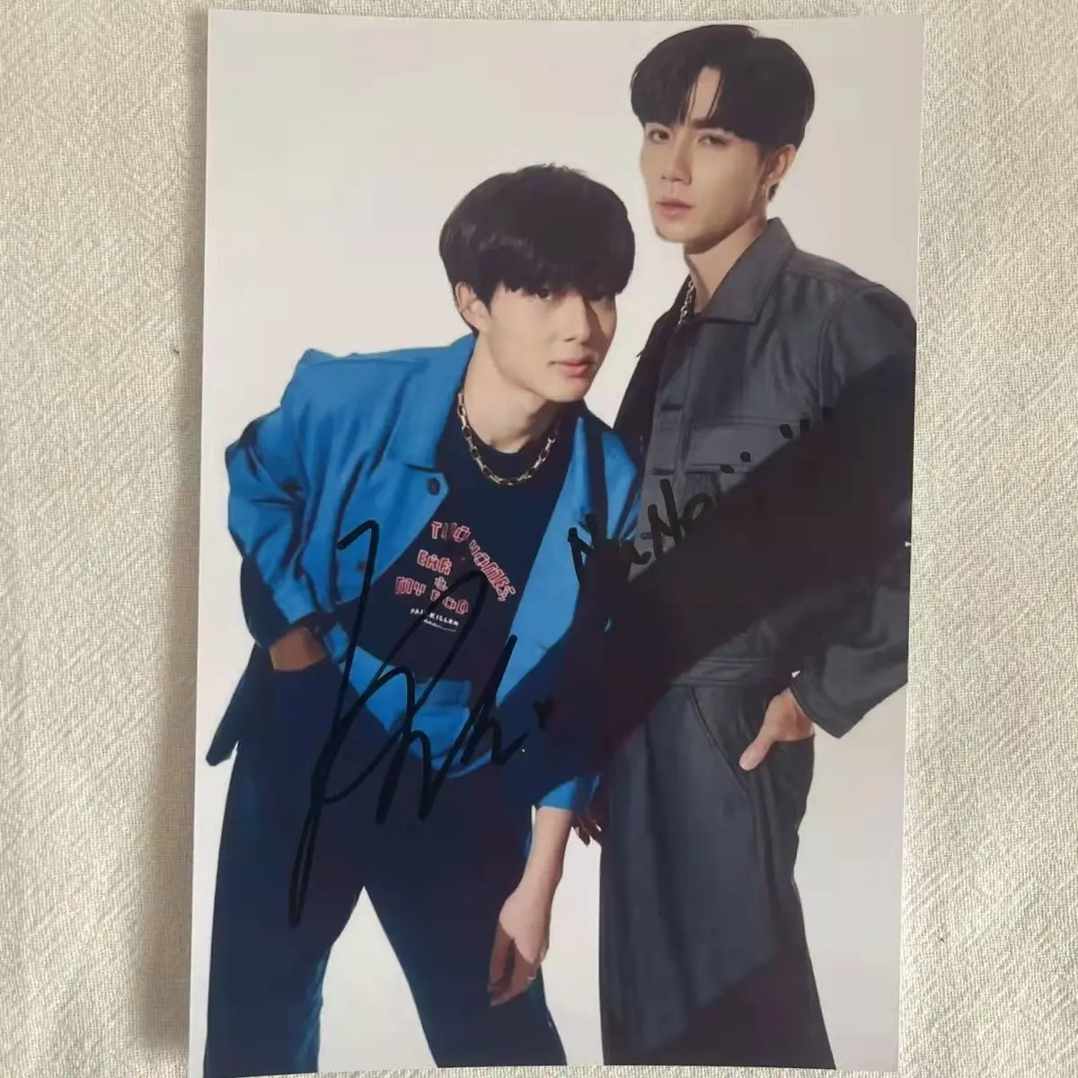 Pai tailandês estrela net james, 6 polegadas assinatura foto, não impresso como presente para amigos, coleção pessoal