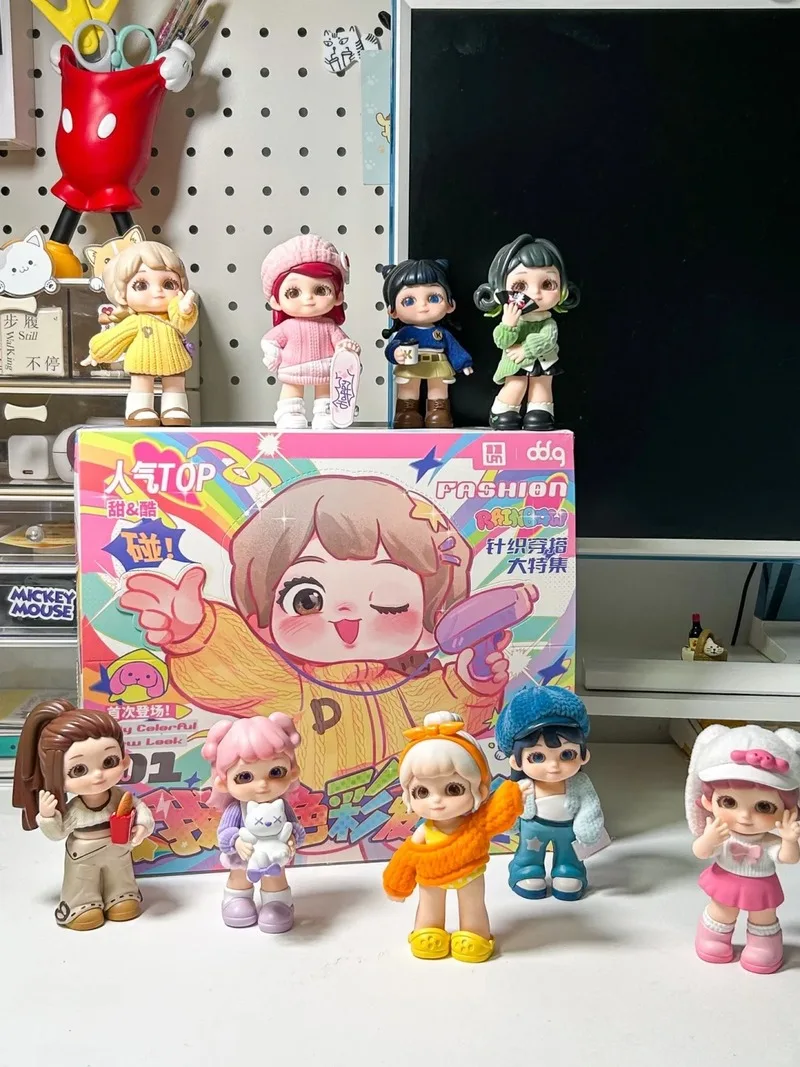 Let'svan Titi'S Seria Kolorów Blind Box Ręcznie Robiona Urocza Lalka Dziewczynka Ozdoba na Biurko Prezent Urodzinowy dla Dzieci Pamiątka
