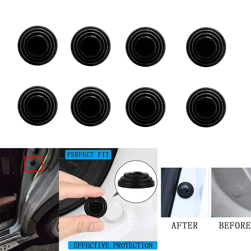 

8Pcs Car Door Shock Absorber Self Adhesive Collision Avoidance Soundproof Seal Sticker Styling Protectors Universal