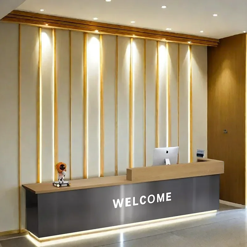 

Cash Register Counter Professional Aesthetic Reception Luxury Furniture Modern Desk Beauty Salon Small Checkout Cosmetics Shop