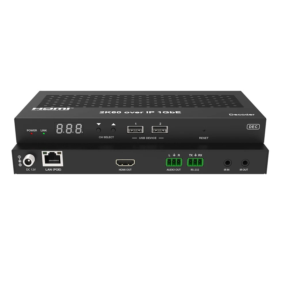 KVM Extender Over IP 1080P 100m Support Video Wall KVM with WEB Control POE