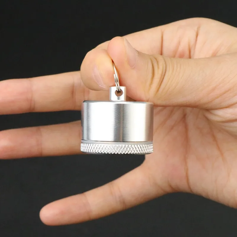 

Portable Keychain Storage Capsule for Outdoor Camping Survival EDC Ultralight Aluminum Alloy Waterproof Sealed Pill Box