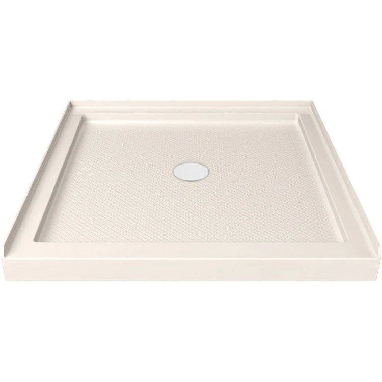 SlimLine 36 in. D x 36 in. W x 2 3/4 in. H Center Drain Single Threshold Shower Base in Biscuit, DLT-1136360-22