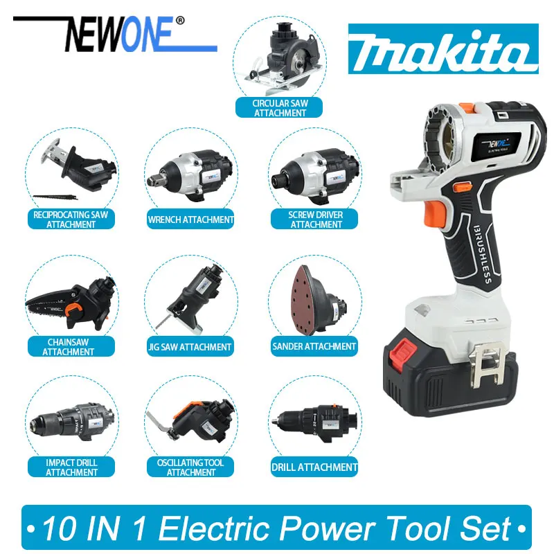 Cordless Brushless Matrix 18V Makita Screwdriver Multitool Impact Drill Wrench Chain Circular Reciprocating Saw Sander Multitool