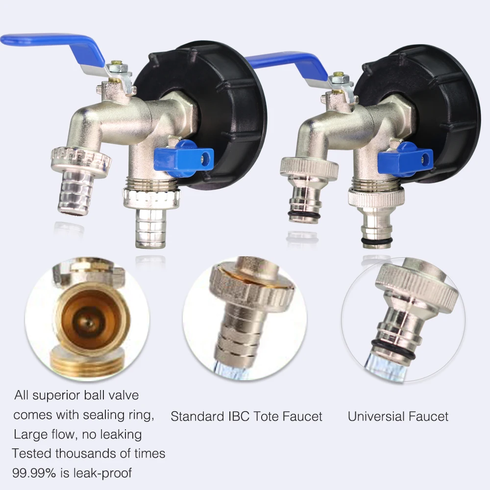 Adapter zbiornika IBC S60x16mm gwint stromy kran zbiornik 1000 litrów akcesoria wąż ogrodowy złącze podlewanie cysterna zawór kranu