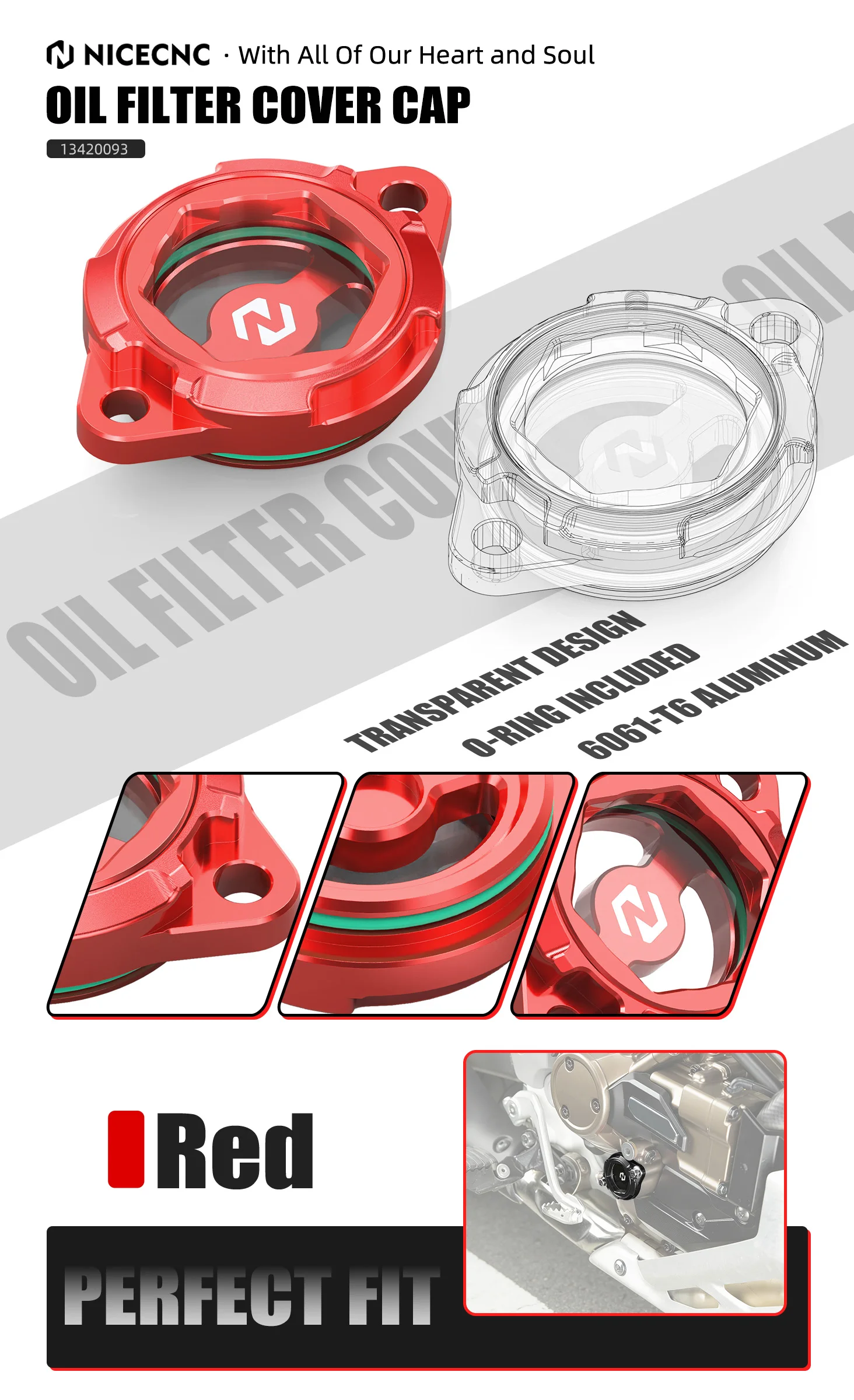 Für 2020-2026 Honda CRF1100L Africa Twin/Adventure Sports DCT Transparente Ölfilterabdeckung für CRF1000L Africa Twin DCT 16-2019 – Detail 2
