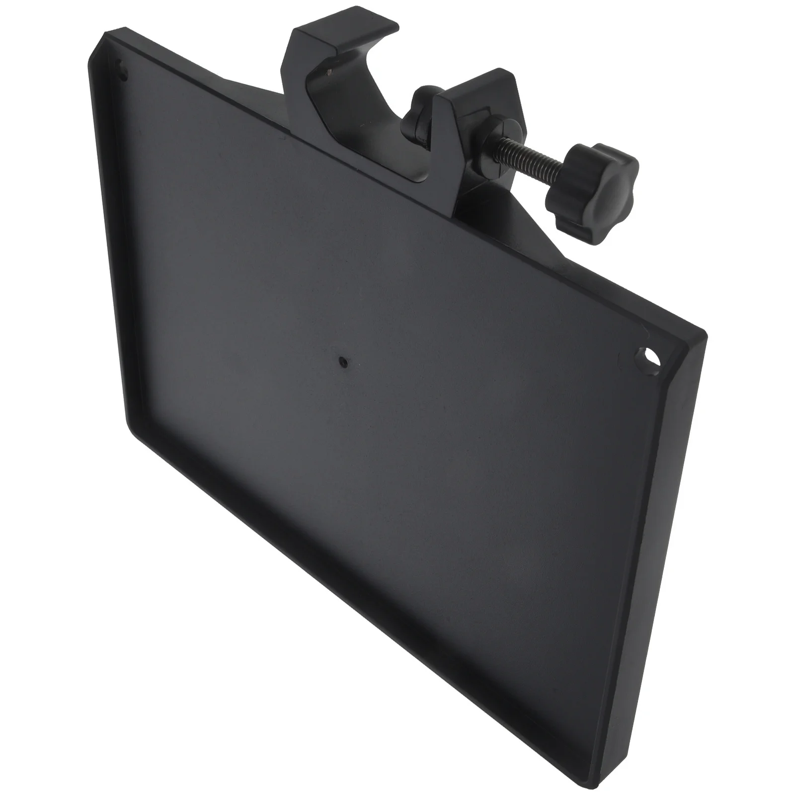 Microphone Stand Tray Non-Slip Raised Design With Sponge Pad Clamp-On Shelf For Phone Live Streaming Tripod Mic Sound Card