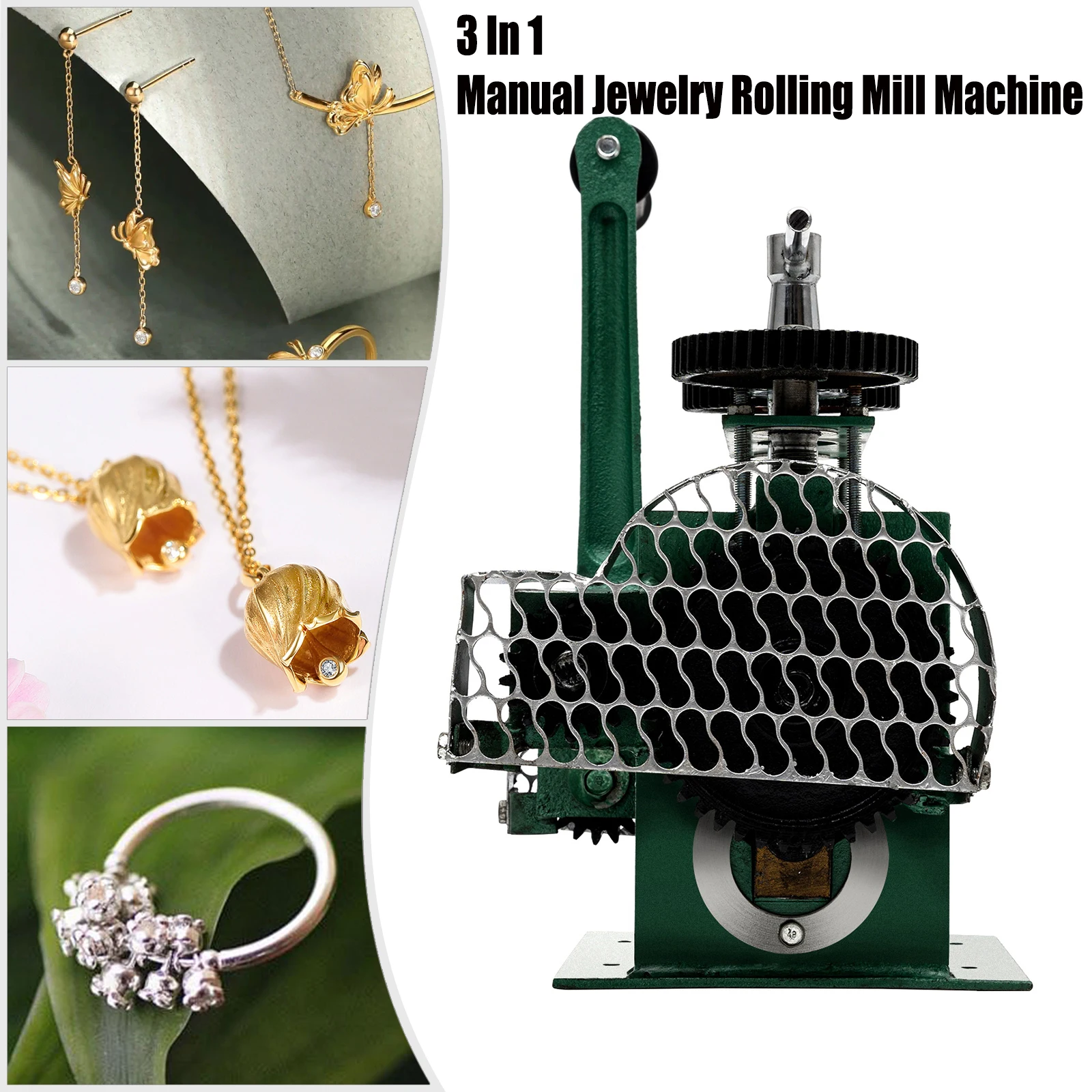 

Ручной прокатный стан 3 в 1, регулируемая толщина пресса для золота, серебра, меди, алюминия