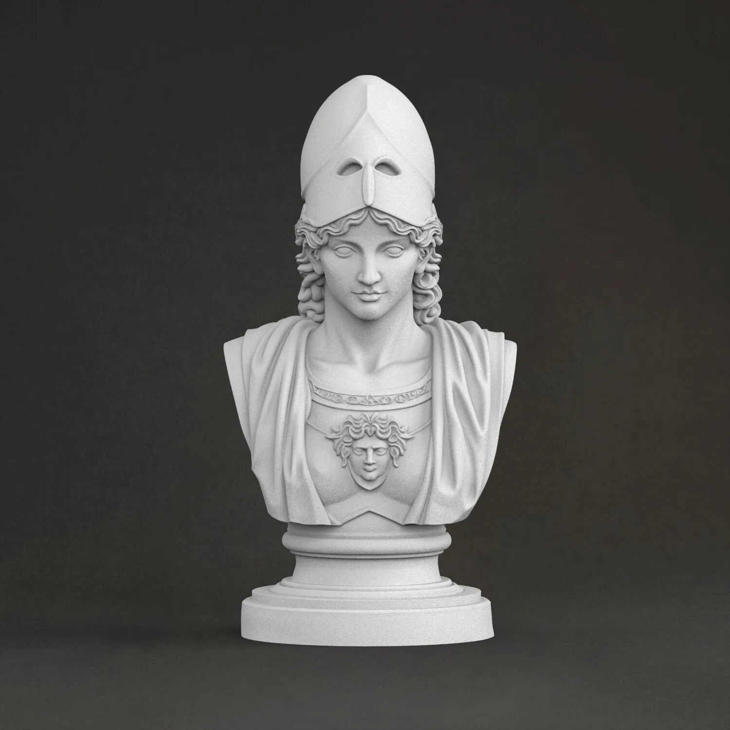 

"Goddess of wisdom Minerva" sculpture, 3D printed resin, hand-painted, plaster-like statue ornament(work 10 days)