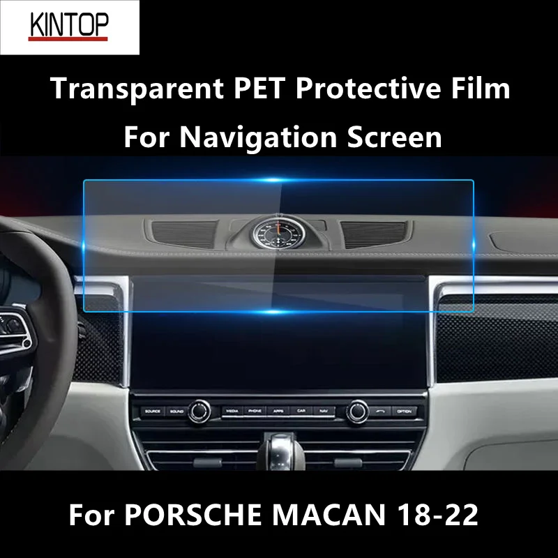 

For PORSCHE MACAN 18-22 Navigation Screen Transparent PET Protective Film Anti-scratch Repair Film Accessories