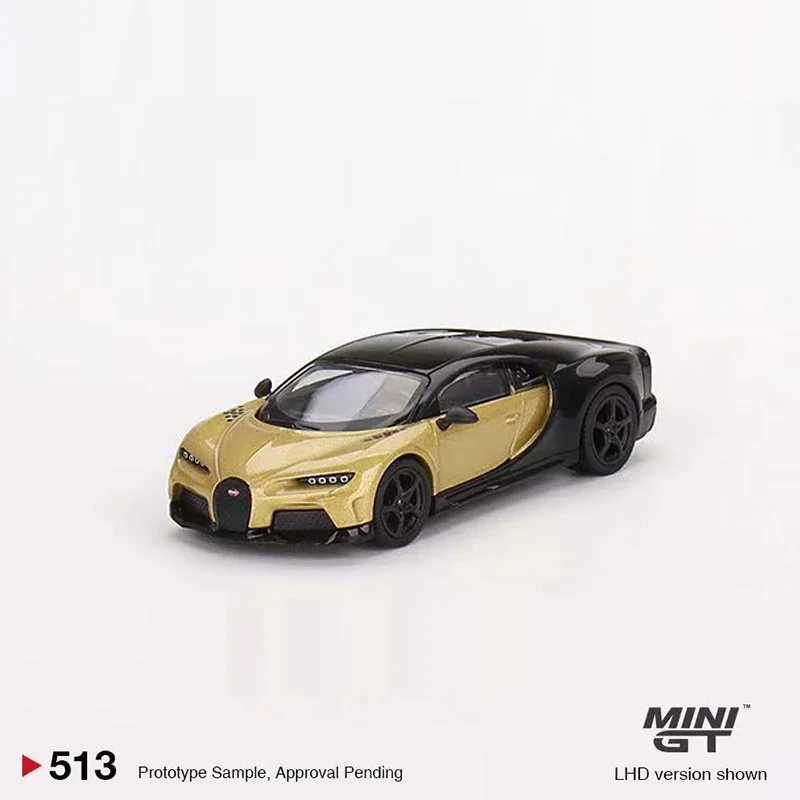 

MINIGT 1:64 Model Car Buga Divo Alloy Die-Cast Sport Vehicle #513 LHD Gold