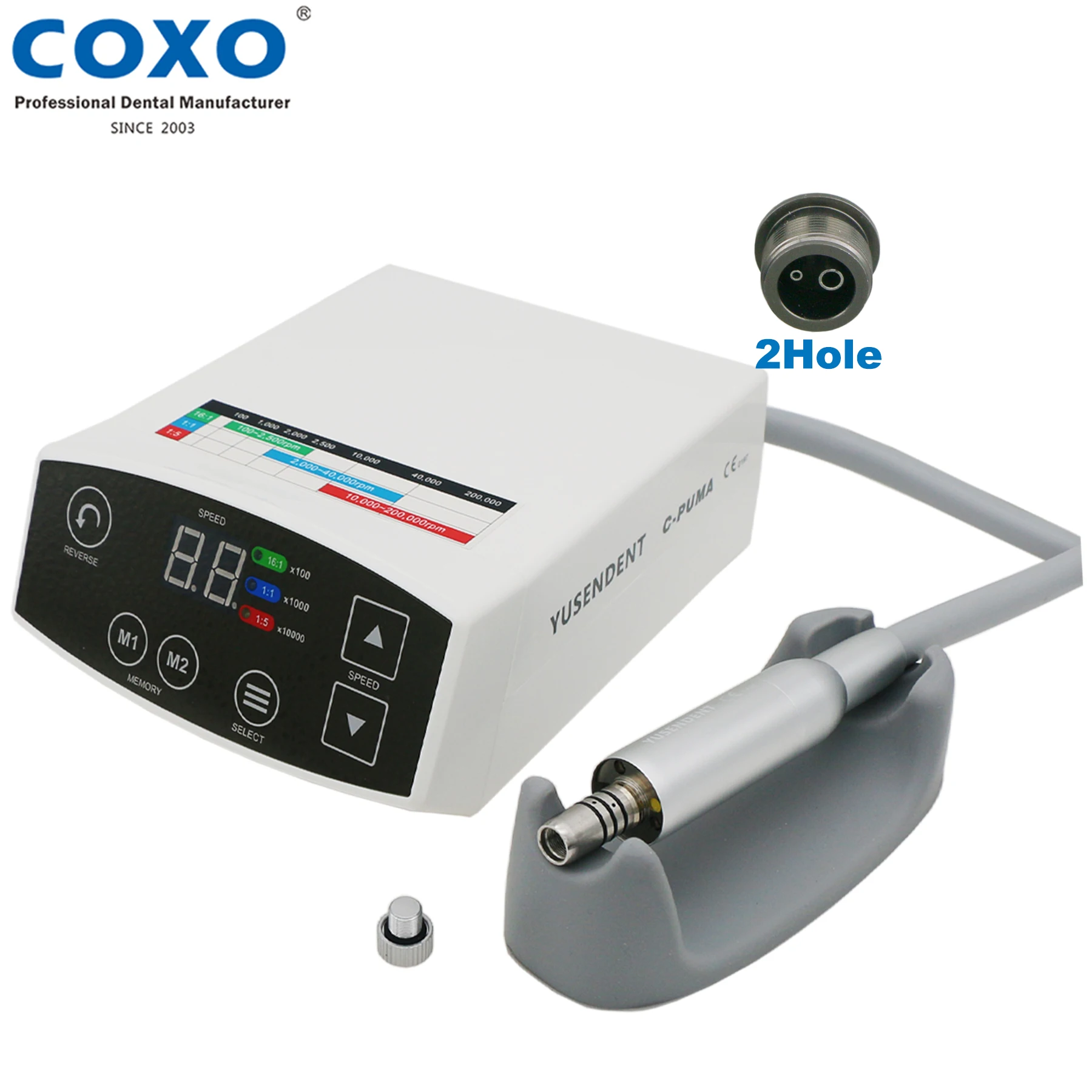 COXO Dental Electric Motor Brushless LED Clinical Micromotor System C-Puma/C-PUMA INT+ Spare Parts Cable Tube Bulb KIT