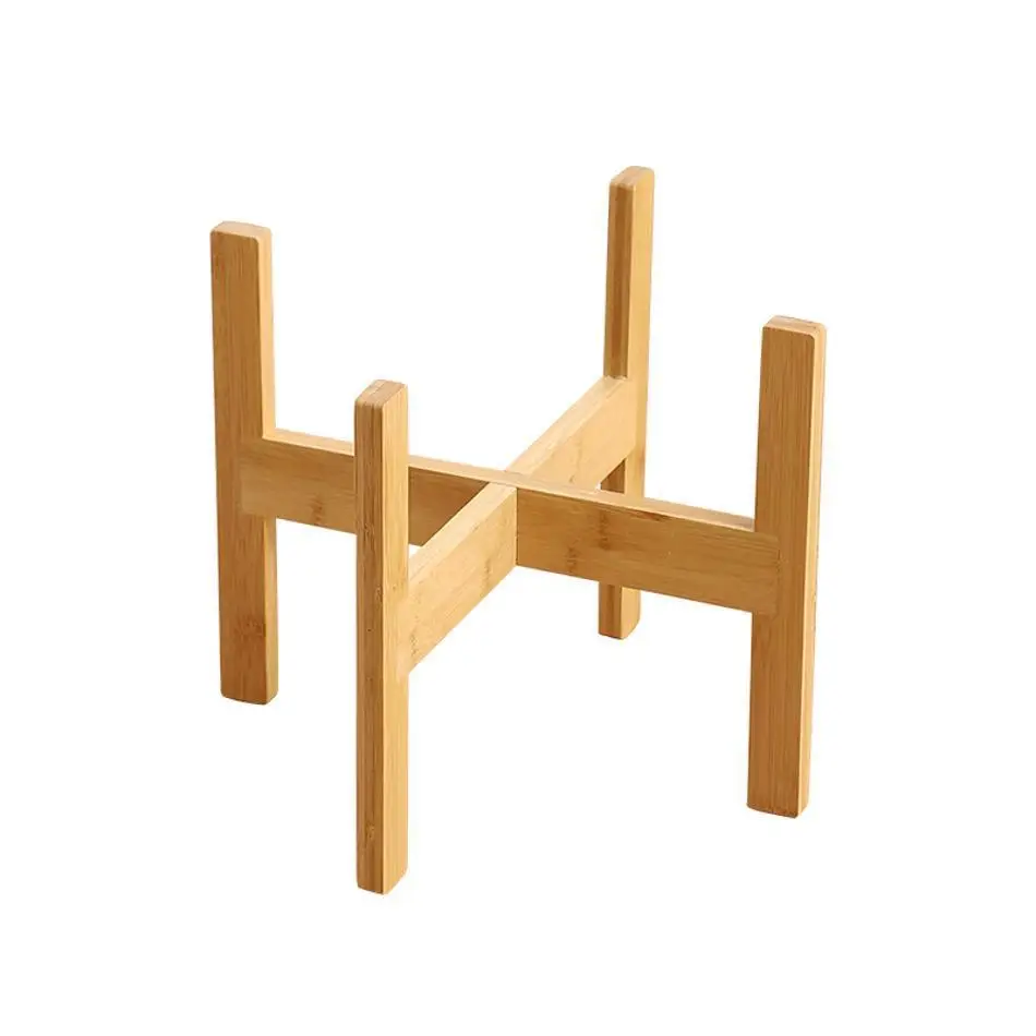 2026 10/12Inch Flower Pots Base Display Stand Four-legged Wood Flower Pot Holder Home Garden Patio Decor Cross Shelf