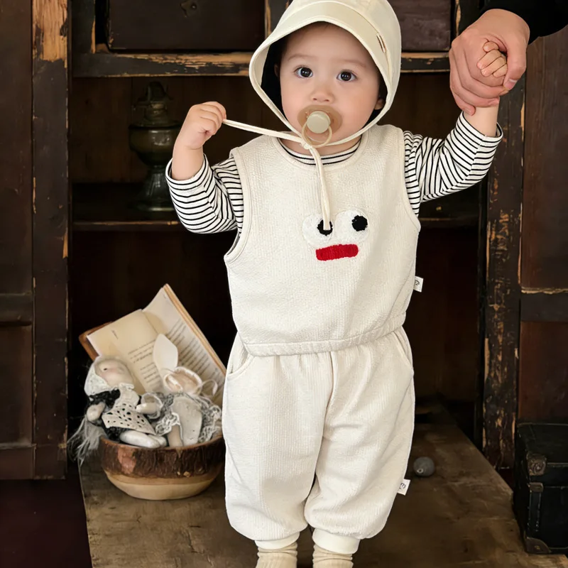

Two-piece Set Early Spring Baby Clothing Cute Baby Vest Casual Sweatpants Fashion Comfortable Suit Boy Girl
