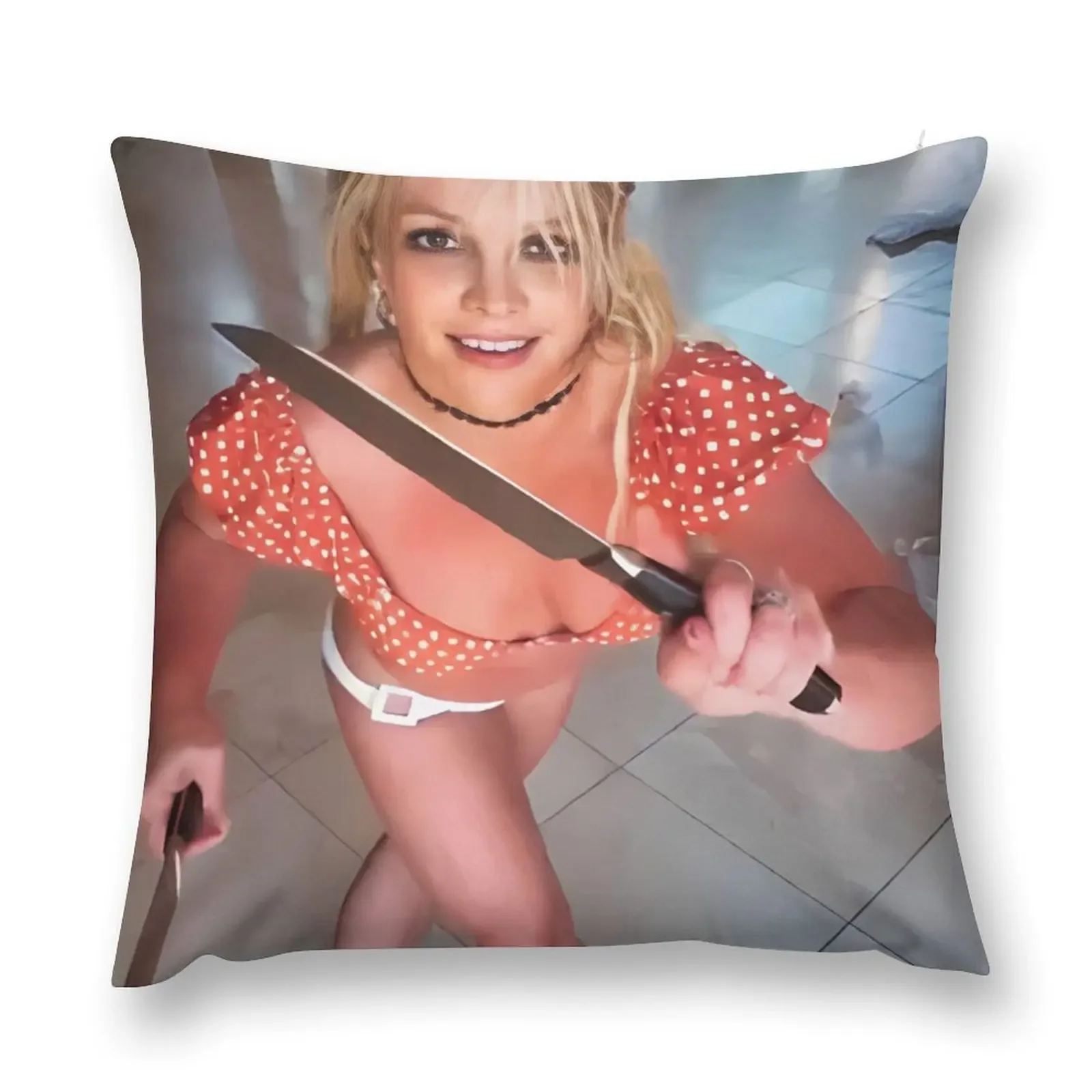 Britney knives 2 Throw Pillow Christmas Pillow Cases Decorative pillowcase Pillows Aesthetic luxury home accessories pillow