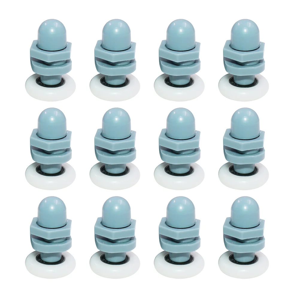 

12pcs Glass Door Sliding Rollers Premium Abs Smooth Quiet For Bathroom Shower Arc Doors Sliding Door Wheel Pulley Hardware Track