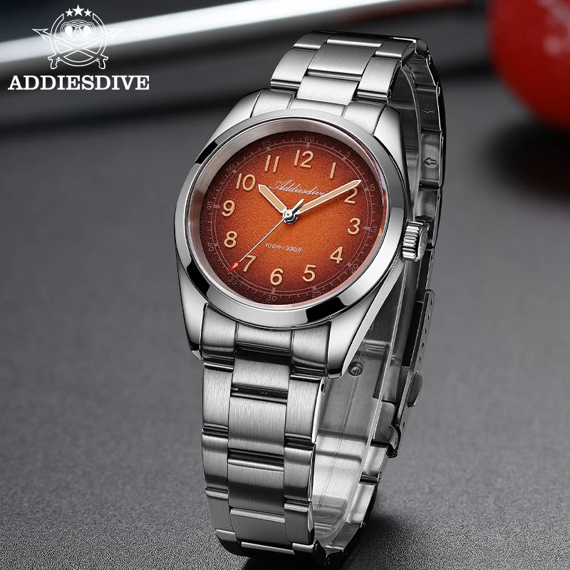 ADDIESDIVE Hight Quality Male Clock Sapphire Glass 10Bar Waterproof Quartz Watch Super Luminous 316L Stainless Steel Wristwatch