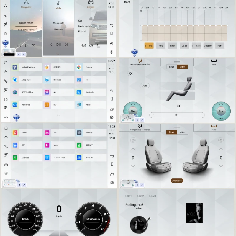 13.3 بوصة لاند روفر ديفندر 2020-2025 90/110/130 /L663 راديو السيارة مشغل وسائط متعددة منحني شاشة عالية الوضوح لاسلكية