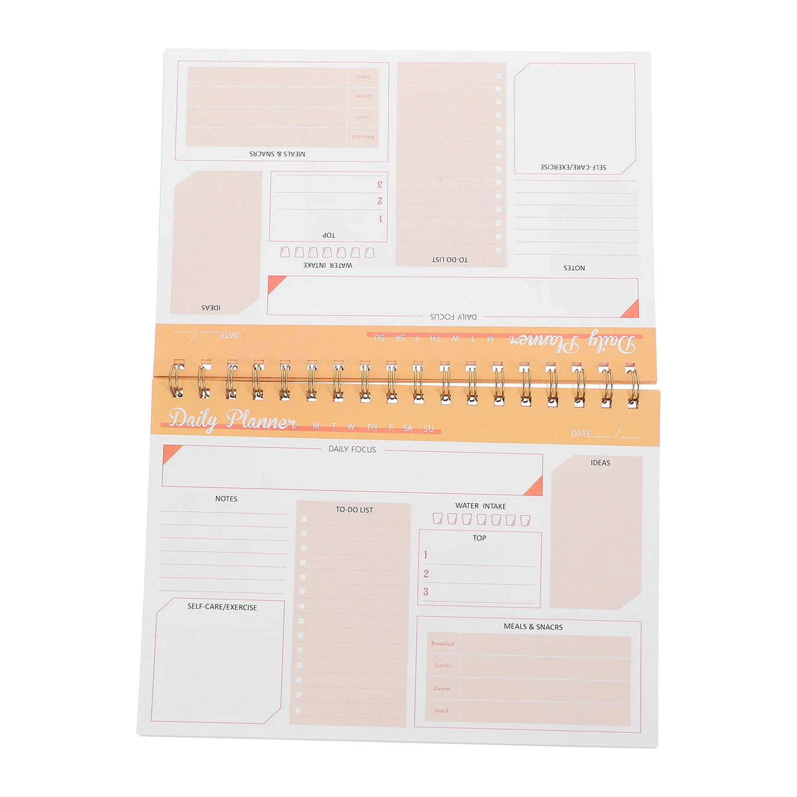 

Notepad Planner Meeting Notebook Office Efficient Pp Daily Schedule Date Orange for Work