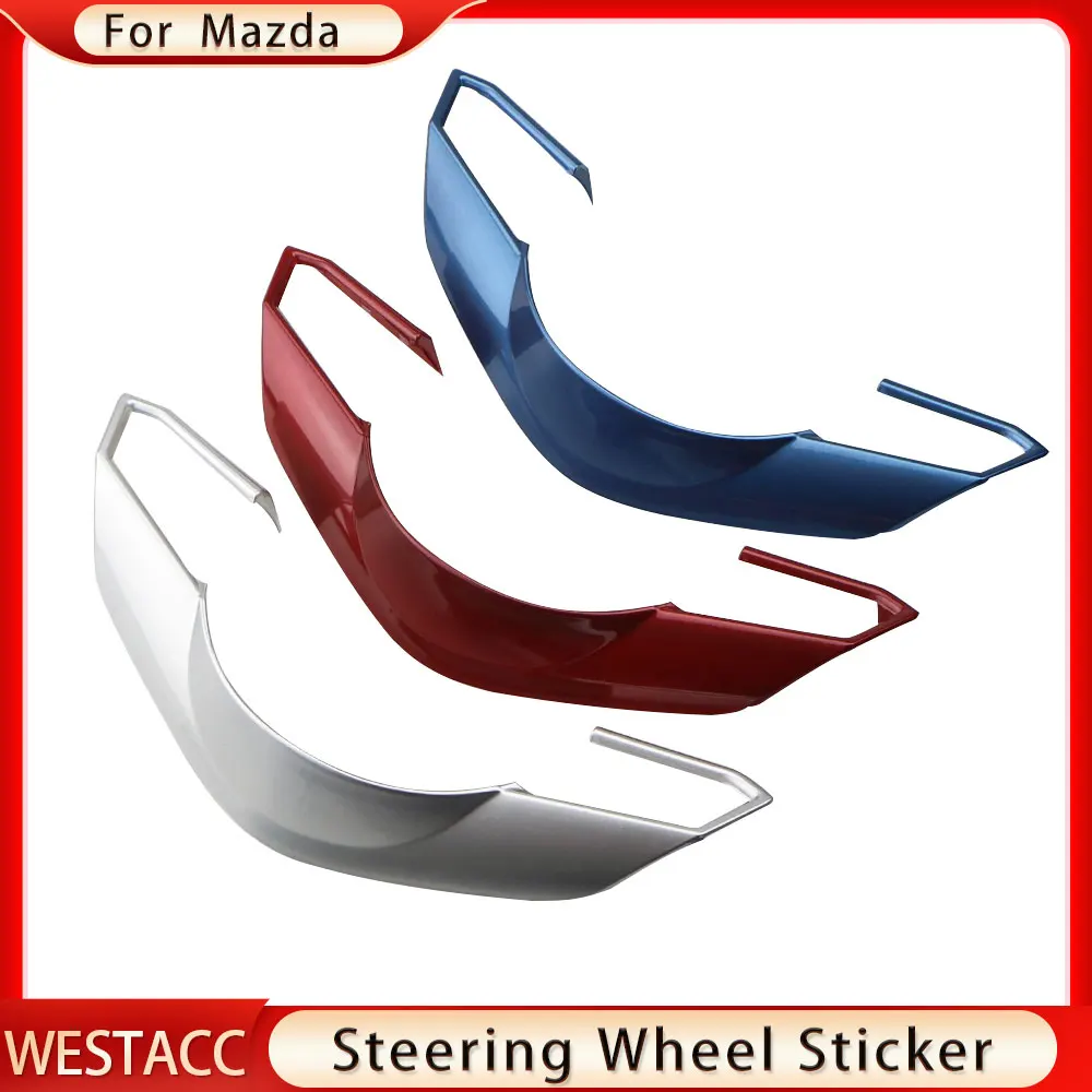 Car Steering Wheel Trim Circle Sequins Cover Sticker for Mazda 3 6 CX-3 CX3 CX-5 CX5 CX8 CX9 Axela Atenza 2017 2018 Accessories