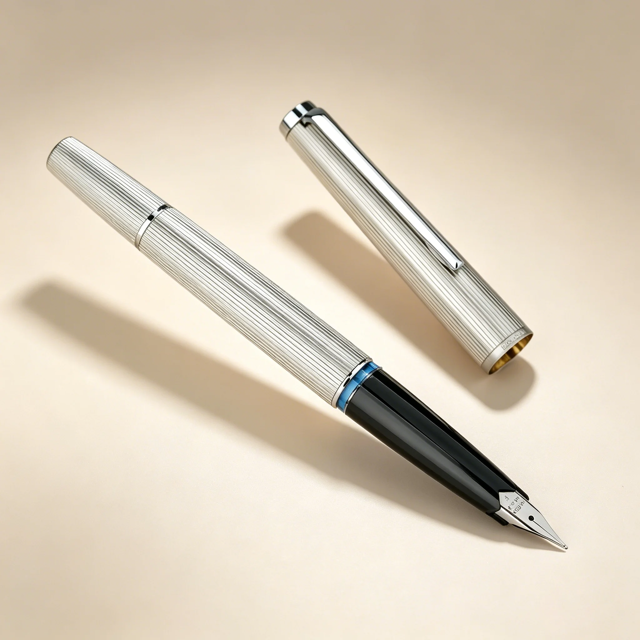 stylo-plume-sublime-majohn-b32-en-metal-a-tige-fine-plume-f-05-mm-retro-papillon-rayures-gravees-pour-etudiant-et-adulte-cadeau-dore