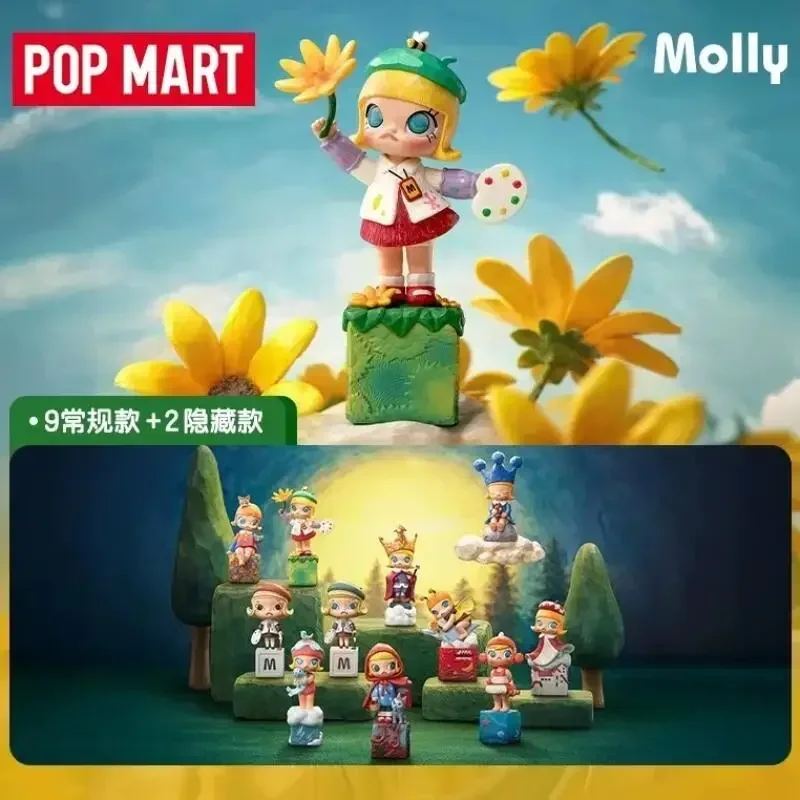 POP MART MOLLY Scenery Along The Way Série 20ème Anniversaire Boîte Mystère Tendance Figurine Mignonne Boîte Surprise Jouets Modèles Poupées