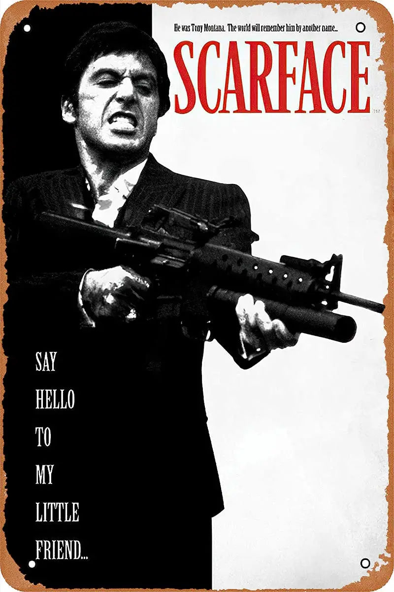 Retro Metal Sign Movie Poster for Cafe Bar Man Cave Office Home Wall Decor Vintage Tin Sign 12 X 8 inch sign