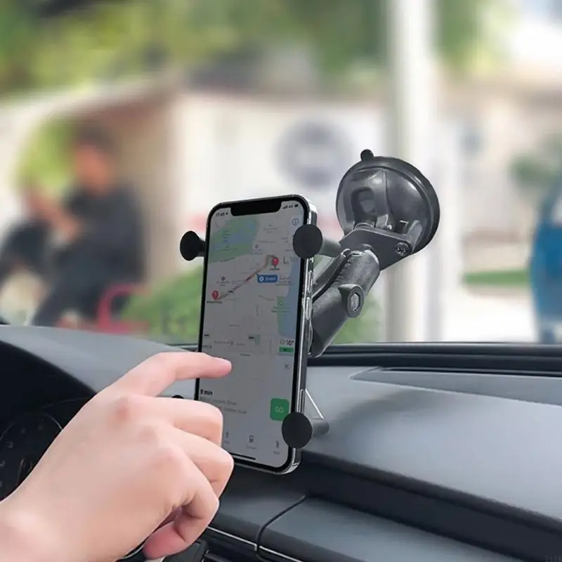 E1YB 360Degree Rotatable Ball Mount Twist Lock Suction Cup Base Window Mount for Mobile Phones Action Camera Accessories