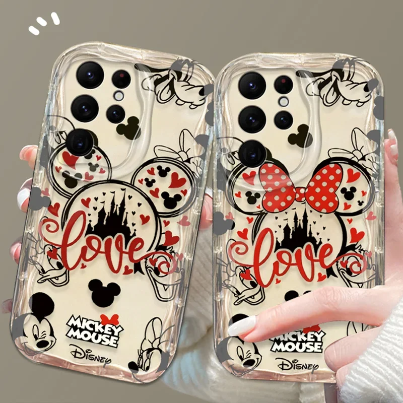 Disney Mickey Minnie Mouse Clear Case For Samsung Galaxy A54 A34 A24 A14 A13 A53 A33 A73 A23 A52 A52S A32 A22 A12 A51 A71 Cover