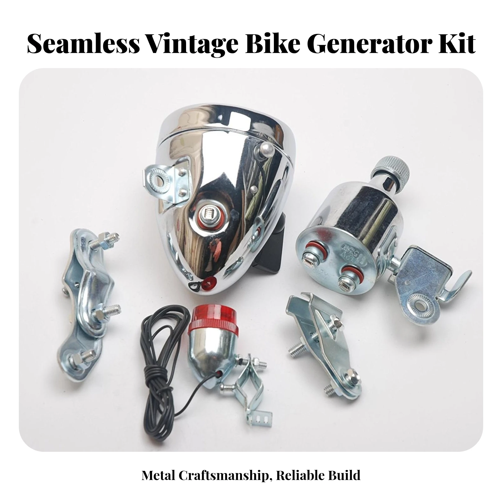 Bike Dynamo Light - Bike Light Kit with Dynamo Vintage