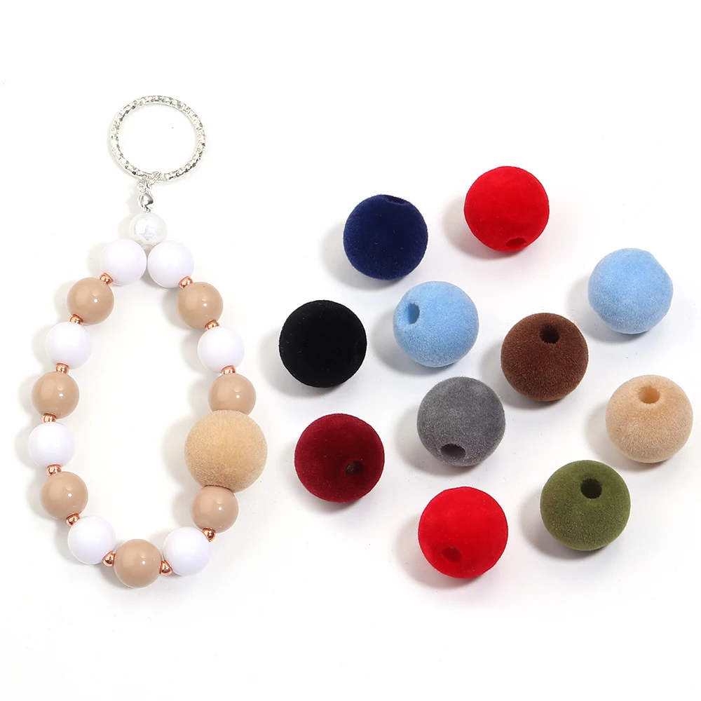 

500 г бархатные бусины, акриловые круглые подвески, красочные свободные бусины-разделители для самостоятельного изготовления ювелирных изделий, ожерелье, аксессуары ручной работы